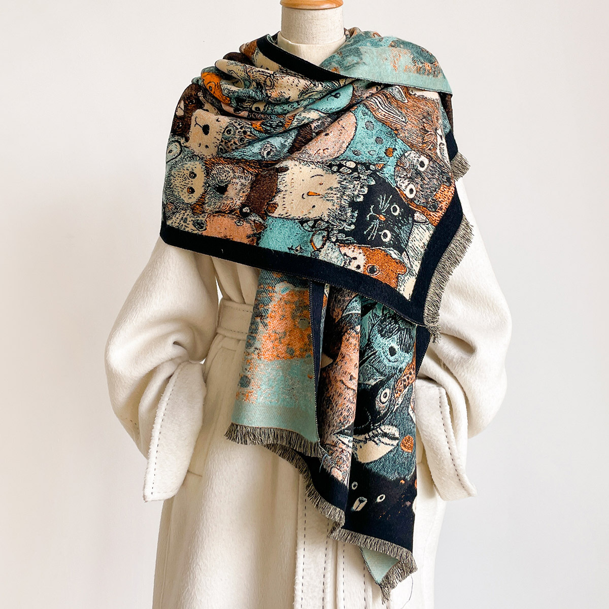 Women Imitation Cashmere Scarf - огляд і ціна Woven Scarf Blanket
