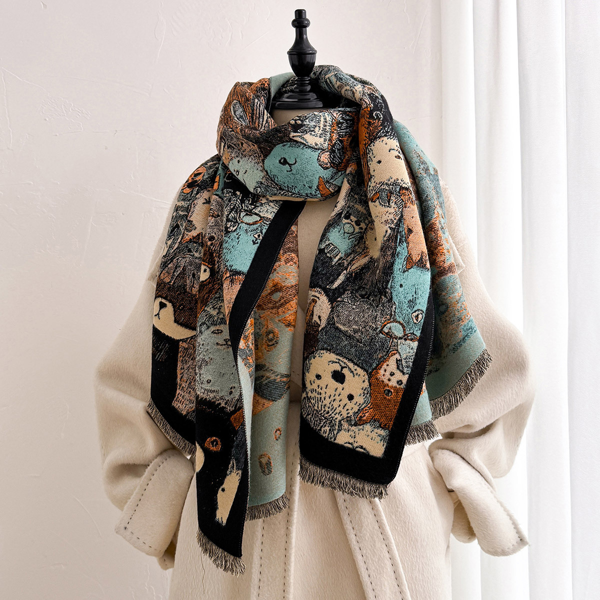 Women Imitation Cashmere Scarf - огляд і ціна Woven Scarf Blanket