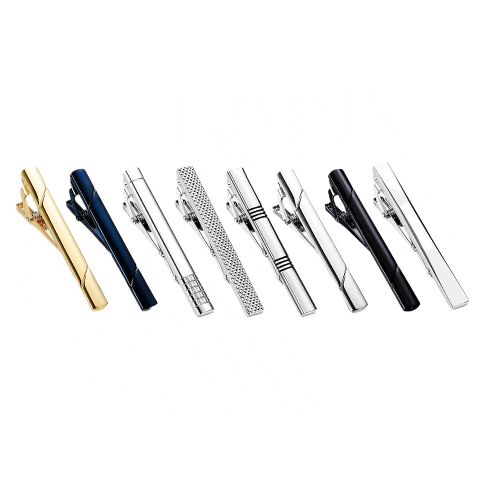 8x Tie Clips Simple Universal  - огляд і ціна Tie Bar Set Gift