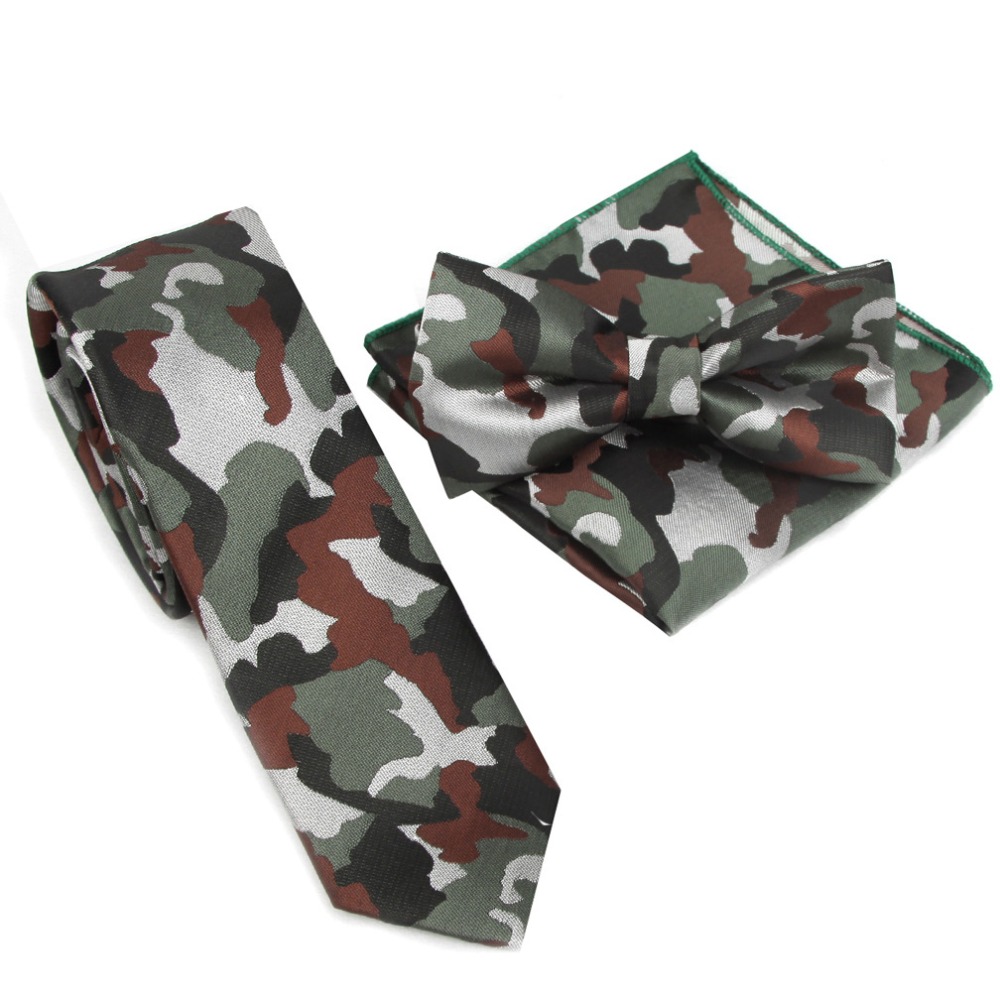 Camouflage Slim Bow Ties Set f - огляд і ціна Skinny Tie Men