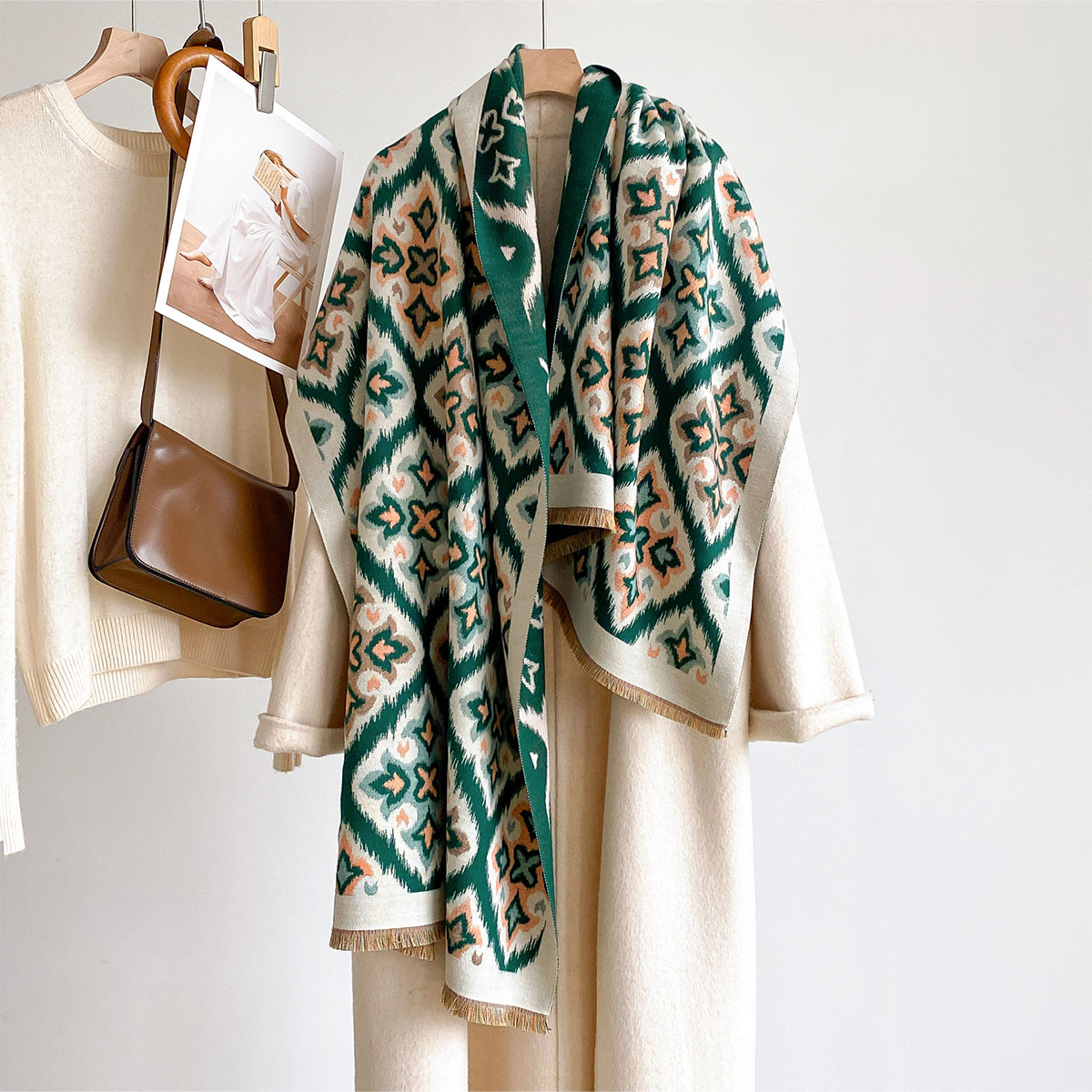 Women Reversible Imitation Cas - огляд і ціна Woven Scarf Blanket