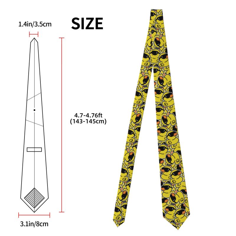 Cute Rubber Ducks Necktie Men  - огляд і ціна Skinny Tie Men