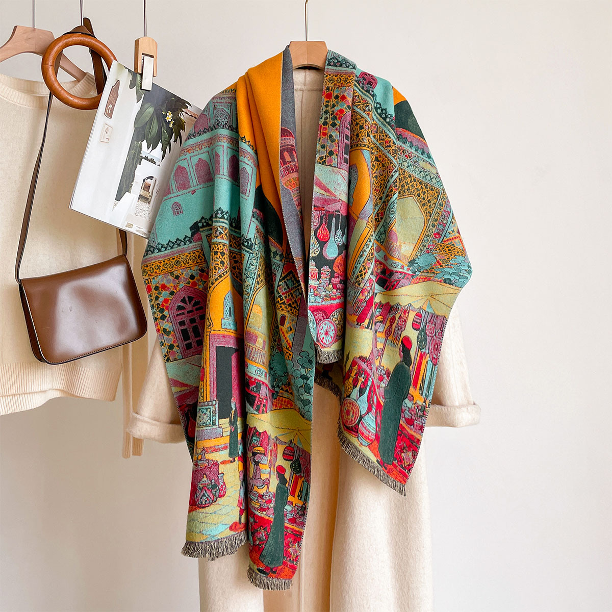 Women Imitation Cashmere Scarf - огляд і ціна Woven Scarf Blanket