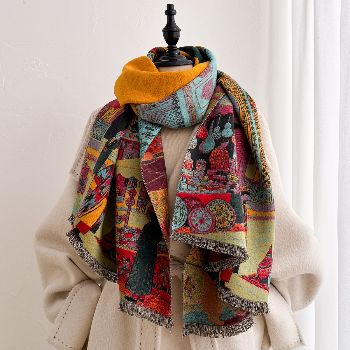 Women Imitation Cashmere Scarf - огляд і ціна Woven Scarf Blanket