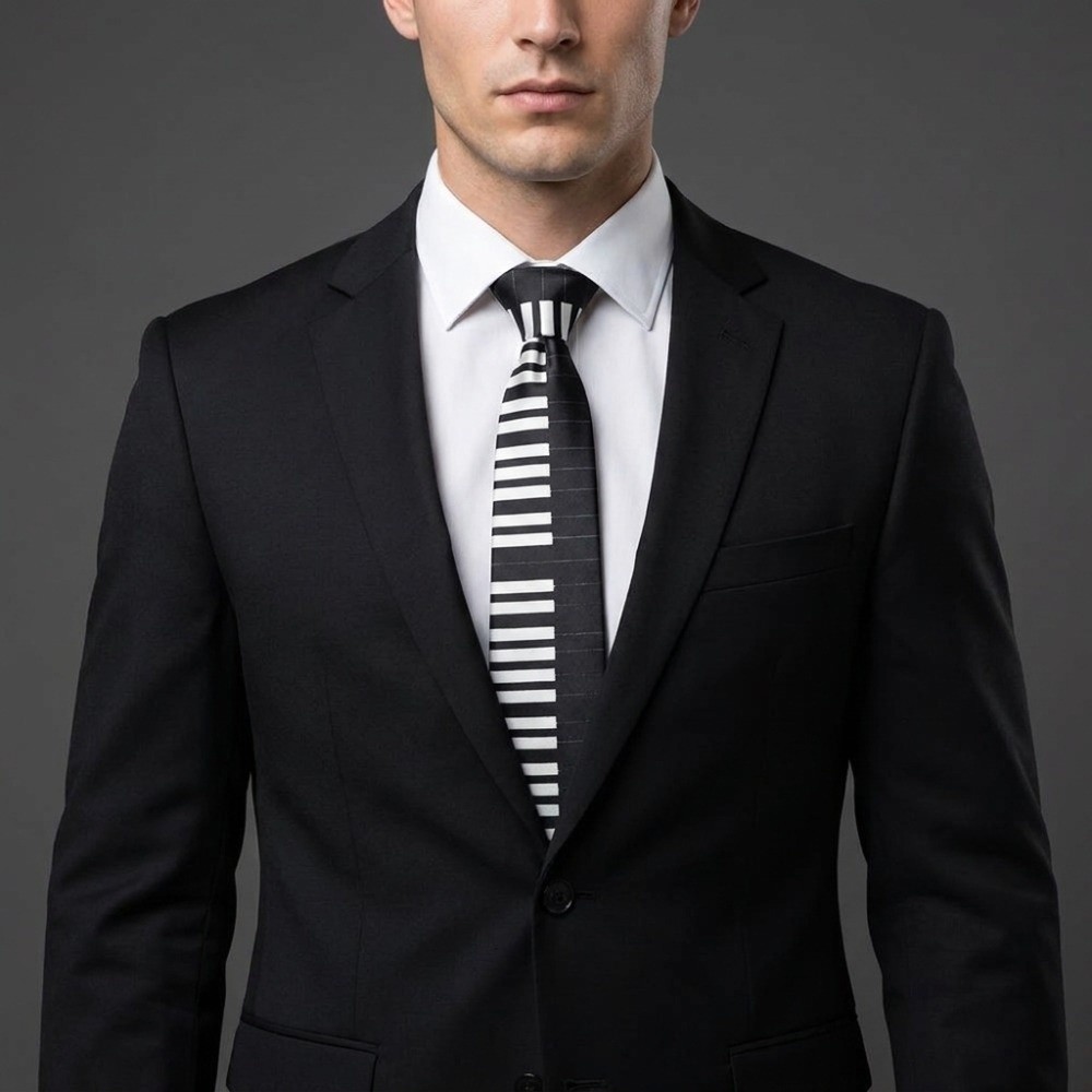 Simple Skinny Piano Necktie Sl - огляд і ціна Skinny Tie Men